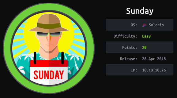 Road to OSCP - Hack The Box Write Up - Sunday
